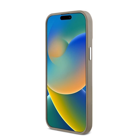 iPhone 13 Pro Max Guess Orjinal Lisanslı Msafe Şarj Özellikli Grained Triangle Kapak