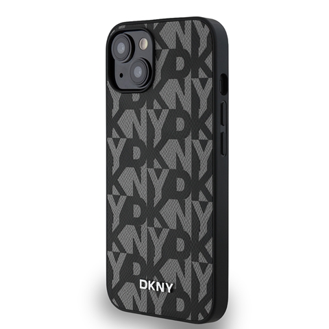 iPhone 14 DKNY Orjinal Lisanslı M-safe Şarj Özellikli 3D Yazılı Grid Pattern Kapak