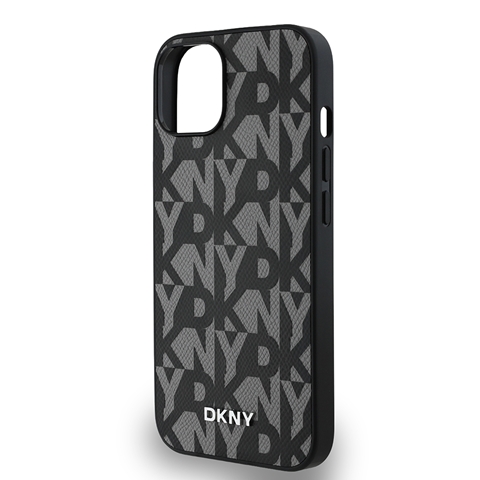 iPhone 14 DKNY Orjinal Lisanslı M-safe Şarj Özellikli 3D Yazılı Grid Pattern Kapak