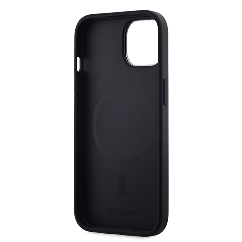 iPhone 14 DKNY Orjinal Lisanslı M-safe Şarj Özellikli 3D Yazılı Grid Pattern Kapak