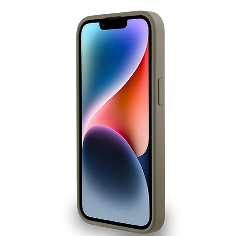 iPhone 14 DKNY Orjinal Lisanslı M-safe Şarj Özellikli 3D Yazılı Grid Pattern Kapak