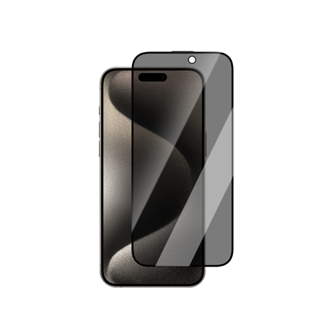 iPhone 15 Plus CaseWorld 0.25mm Privacy 3D Temperli Cam Ekran Koruyucu + Uygulama Aparatlı