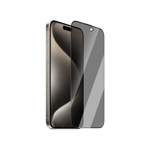 iPhone 15 Plus CaseWorld 0.25mm Privacy 3D Temperli Cam Ekran Koruyucu + Uygulama Aparatlı