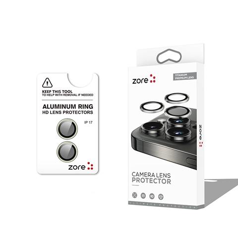 iPhone 17 CL-12 Premium Safir Parmak İzi Bırakmayan Anti-Reflective Kamera Lens Koruyucu