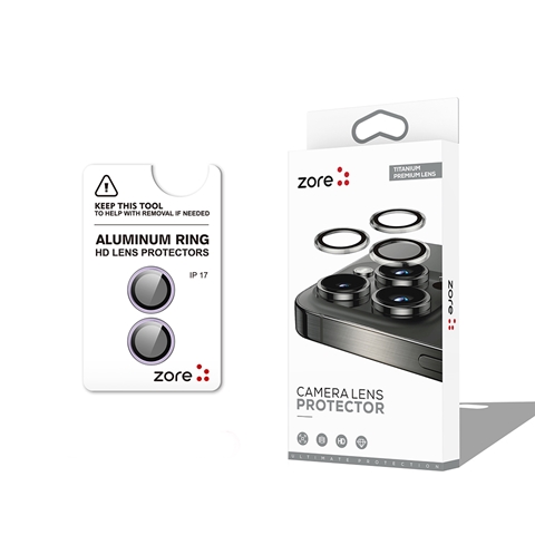 iPhone 17 CL-12 Premium Safir Parmak İzi Bırakmayan Anti-Reflective Kamera Lens Koruyucu