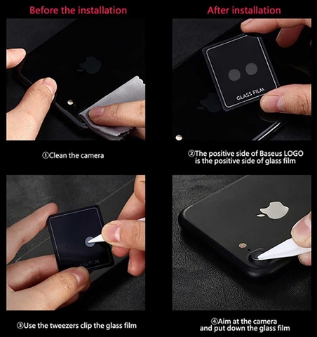 iPhone 7 Kamera Lens Koruycu Cam Filmi