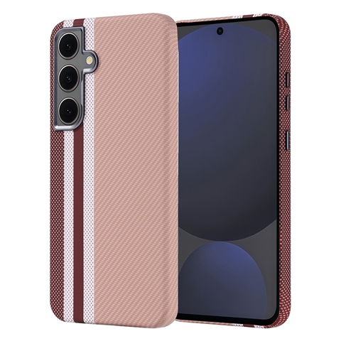 S24 FE Magsafe Şarj Özellikli Karbon Fiber Görünümlü Nekst Kapak