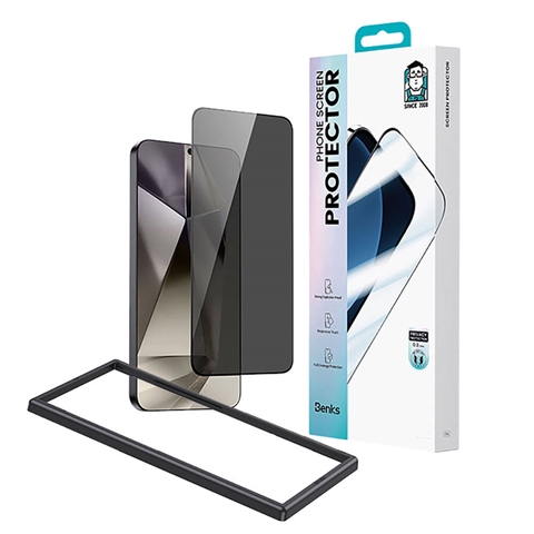 S24 Plus Benks Ultra Shield 0.3mm Privacy Ekran Koruyucu + Kolay Uygulama Aparatlı