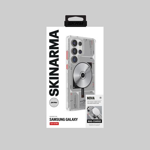 S25 Ultra Magsafe Şarj Özellikli Disk Desenli Airbag Tasarımlı Skinarma Nova Kapak