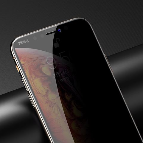 iPhone Xs Max Kor Privacy Ekran Koruyucu ( Hayalet Cam )