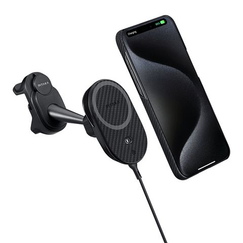 Pitaka MagEZ Pro 2 Magsafe li Qi2 Tesla Y ve Model 3 Uyumlu AramidFiber Araç TelefonTutucu