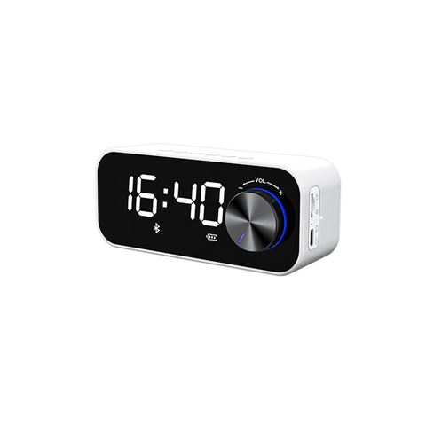 Recci RSK-W11 FM-TF Çift Alarmlı Dijital Saatli Wireless Bluetooth 5.0 Speaker 3W 1200mAh